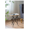 Classic End or Side Table, Natural and Black
