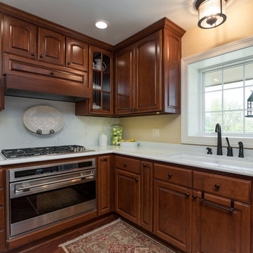Traditional Kitchen with Cherry Raised Panel Doors