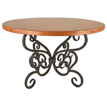 Alexander Dining Table With 48" Round Copper Top