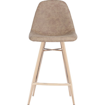 Mathison Counter Stool - Brown, Copper