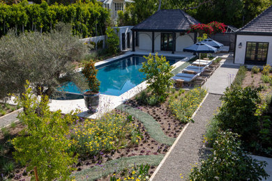 Photo of a transitional landscaping.