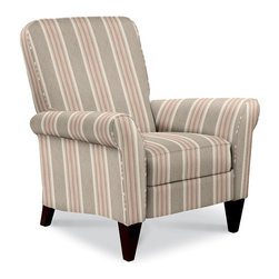 Haven High Leg Recliner by La-Z-Boy shown in Blush - Products