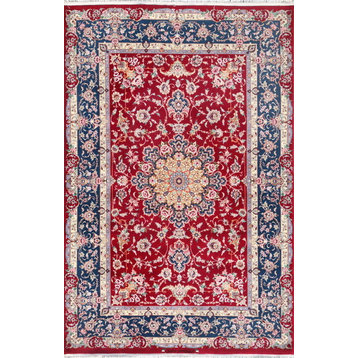 Pasargad AZ Collection Hand-Knotted Wool Area Rug, 4'4"x6'8"