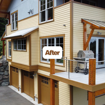 Waterfront Mountain Home Exterior Renovation | Pacific Northwest