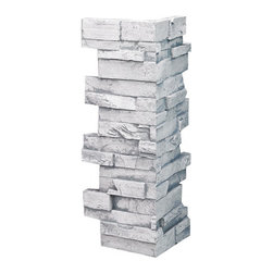 148-EVEREST STACKED DEEP SLATE CORNER 24"H X 6"W X 1"D - Wall Panels