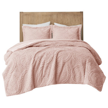 Madison Park Arya Medallion Faux Fur Plush Comforter Mini Set
