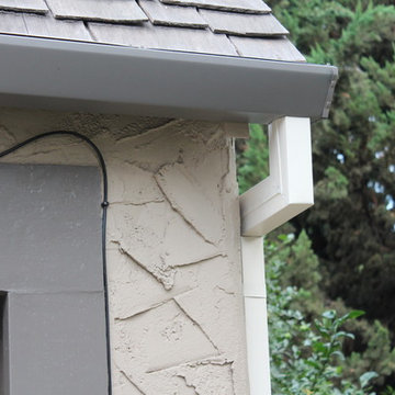 1920s Home in San Marino California, Angle Faced Gutter with Smooth Downspouts