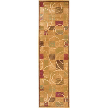 Nourison Expressions XP01 Beige Runner 2'3" x 8' Area Rug