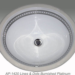 Hand Painted Undermounts by Atlantis Porcelain - Bathroom Sinks