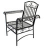 Courtyard Casual Black Steel French Quarter Outdoor Chair Set of 2