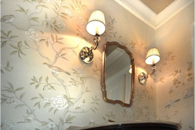 Elegant powder room photo in Philadelphia