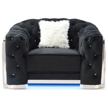 Sapphire Accent Chair, Black