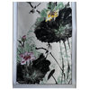 Chinese Color Ink Water Lotus Flowers Leaves Scroll Painting Wall Art Hws3043