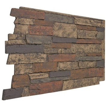 Faux Stone Wall Panel - BRIGHTON, Mojave, 24in X 48in Wall Panel