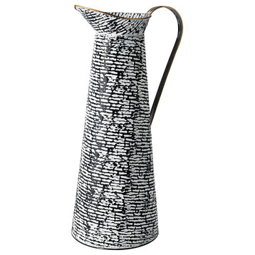 Colette Large Black/White Patterned Vase