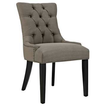 Regent Upholstered Fabric Dining Chair, Granite