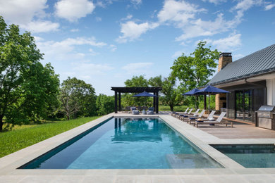 Cottage pool photo in DC Metro with a bbq area