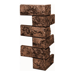 166-SMALL JERUSALEM BRICK CORNER 24"H X 12"W X 1 1/2"D - Wall Panels