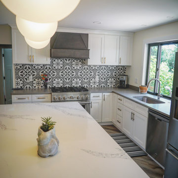 White kitchen with a hint of Eclectic style
