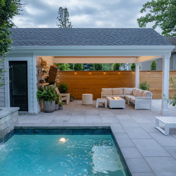 Compact Plunge Pool with Spillover Wall