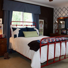 bed in front of a window