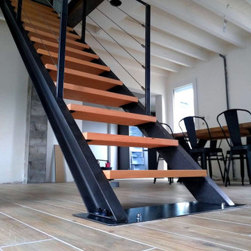 Escalier sur mesure style industriel Lanne-en-Barétous