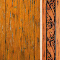 Exterior Prehung Door with One Sidelite, Knotty Alder, Straps - Front Doors