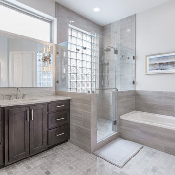 A Builder-Grade Master Bathroom Gets A Modern Upgrade
