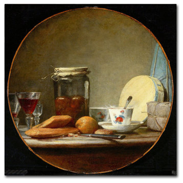 Chardin 'Jar Of Apricots' Canvas Art, 18 x 18