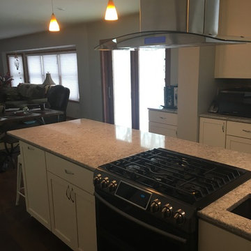 Modern Kitchen Remodel Done With New Cabinets in Maple