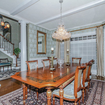 100% Dupione Silk panels used in lowcountry dining room