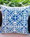 Artisan Pillows Outdoor 18" Indigo Blue Geometric Throw Pillow, Set of 2, Throw