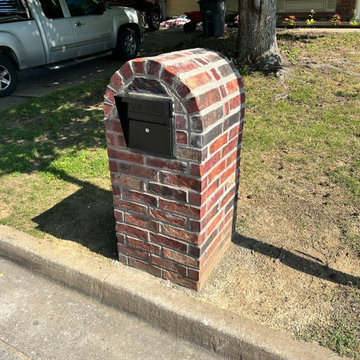 Custom Brick Mailbox Front View