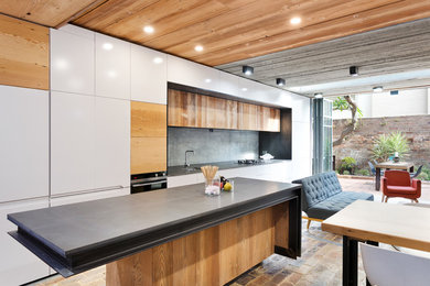 This is an example of a contemporary kitchen in Sydney.