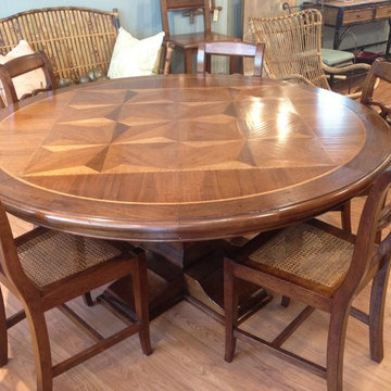 "Norina" Marquetry Top Extension Table