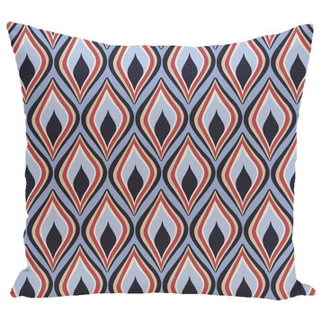 Candlelight Geometric Print Pillow, Bewitching, 18"x18"