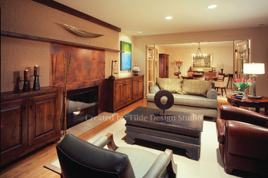 Living room - contemporary living room idea in Denver