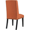 Baron Parsons Upholstered Fabric Dining Side Chair, Orange