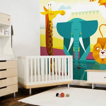 JUNGLE WALLPAPER MURAL XXL for Nursery or Kids room