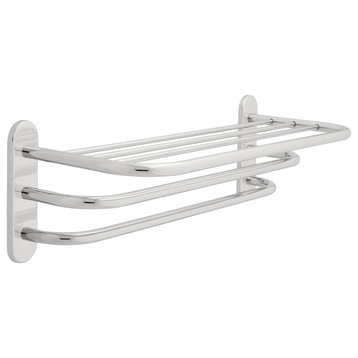 Delta Brass Stainless Steel Towel Shelf Concealed Mounting, Polished Chrome