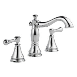 Delta Cassidy Two Handle Wide Spread Lavatory w/ Metal Pop-Up - Bathroom Sink Faucets