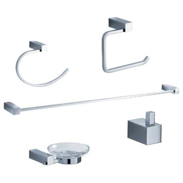 Fresca Ottimo 5-Piece Bathroom Accessory Set, Chrome
