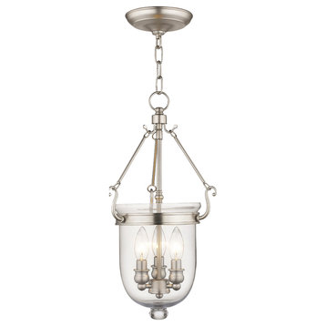 Jefferson Chain-Hang Light, Brushed Nickel