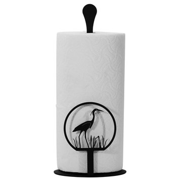 Rooster Paper Towel Stand, Heron