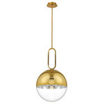 Eurofase - Eurofase 37349-011 Prospect - 22.75 Inch 1 Light Small Pendant - Prospect 1-Light Large Pendant, Gold Finish With EProspect 22.75 Inch  Prospect 22.75 Inch  *UL Approved: YES Energy Star Qualified: n/a ADA Certified: n/a  *Number of Lights: 1-*Wattage:60w Incandescent bulb(s) *Bulb Included:No *Bulb Type:No *Finish Type:Gold