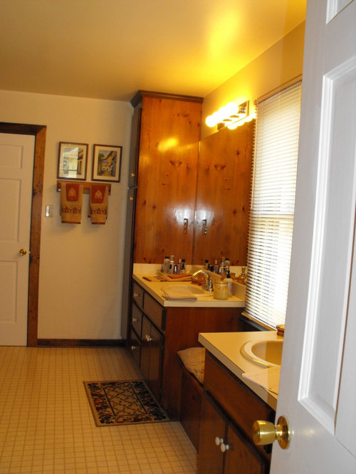 What color to paint these awful brown bathroom