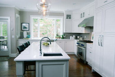Inspiration for a transitional kitchen in Portland Maine.
