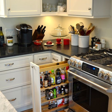 White Kitchen with a Soapstone Countertop
