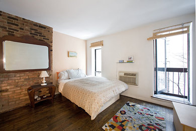 Trendy bedroom photo in New York