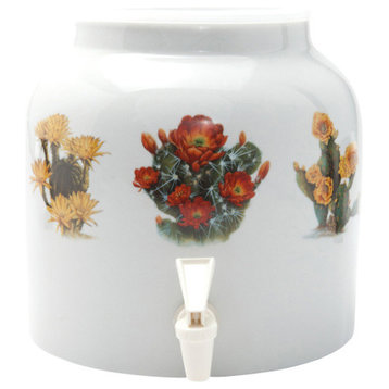 Goldwell Designs Desert Flowers Design Water Dispenser Crock